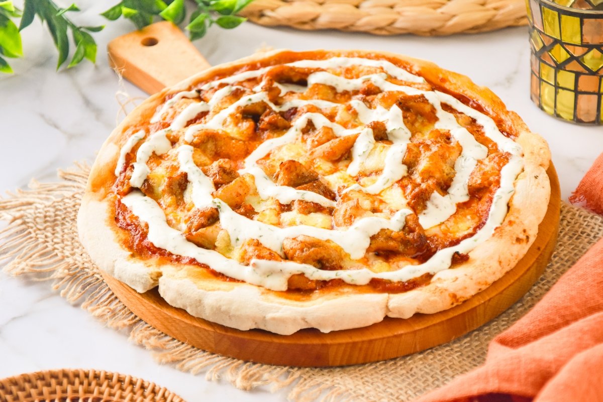 Pizza kebab lista para comer