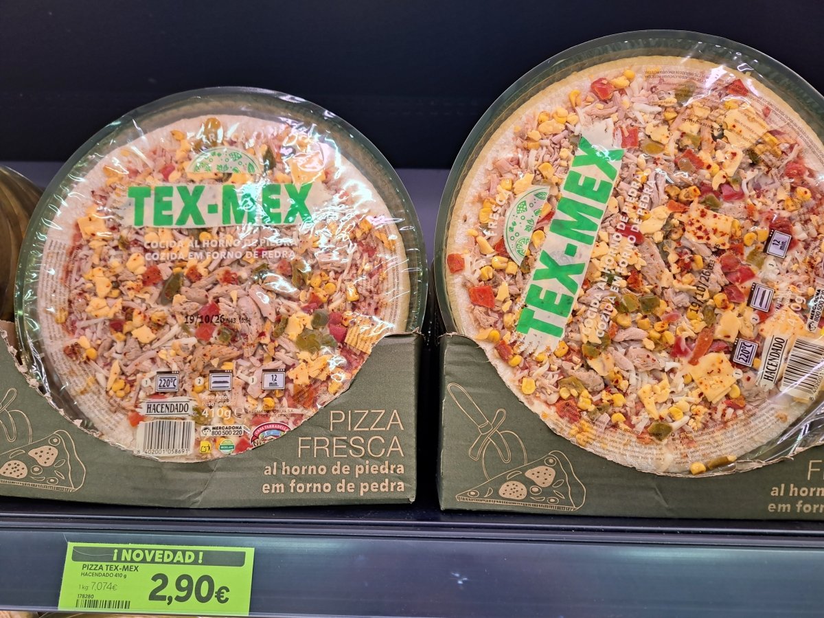 Pizza Tex-mex Hacendado con pollo asado marinado