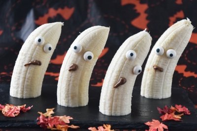 Plátanos fantasma de Halloween