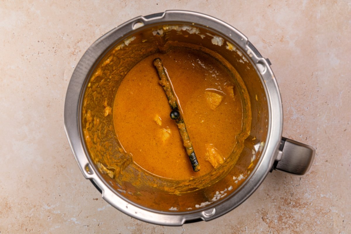 Pollo al curry con Thermomix antes de reposo
