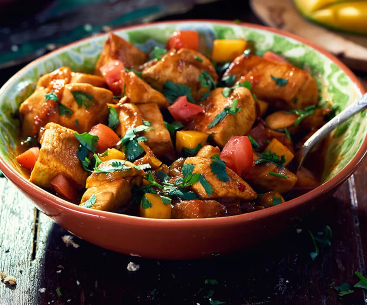 El chutney, el aliño más famoso de la India 1 Pollo al estilo indio con chutney de mango