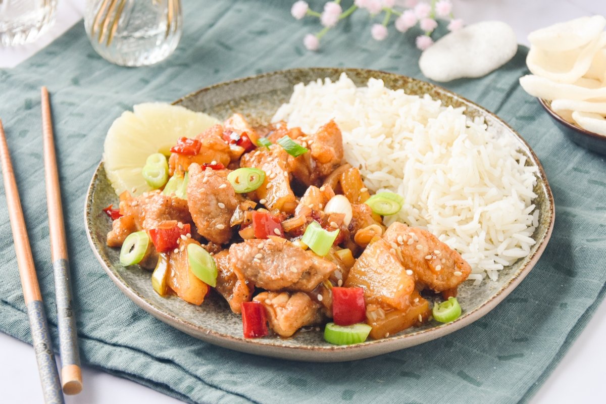 Pollo con piña