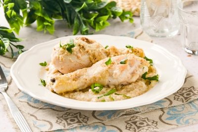 Pollo con salsa de almendras de la abuela
