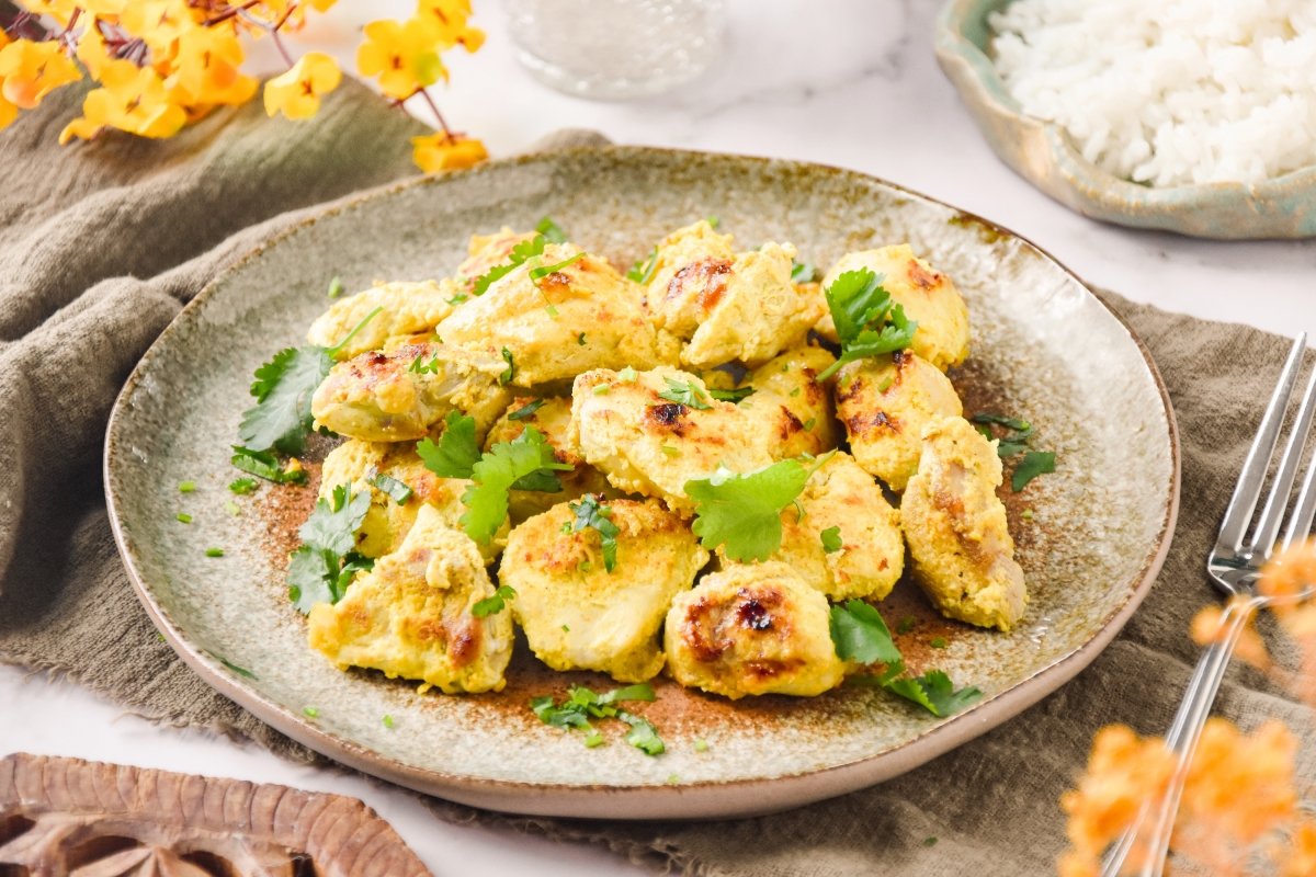 Pollo marinado con yogur casero