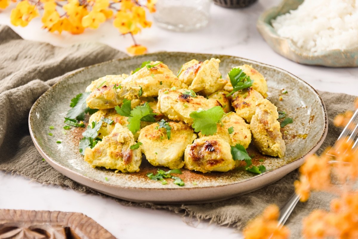 Pollo marinado con yogur