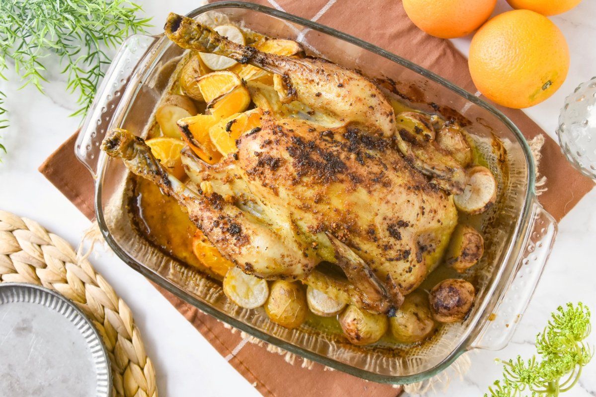 Pollo rostizado listo para comer