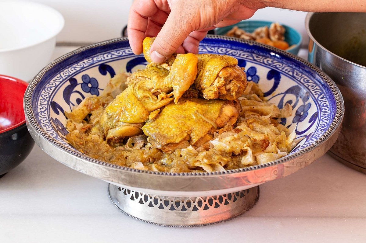 Ponemos el pollo en el centro