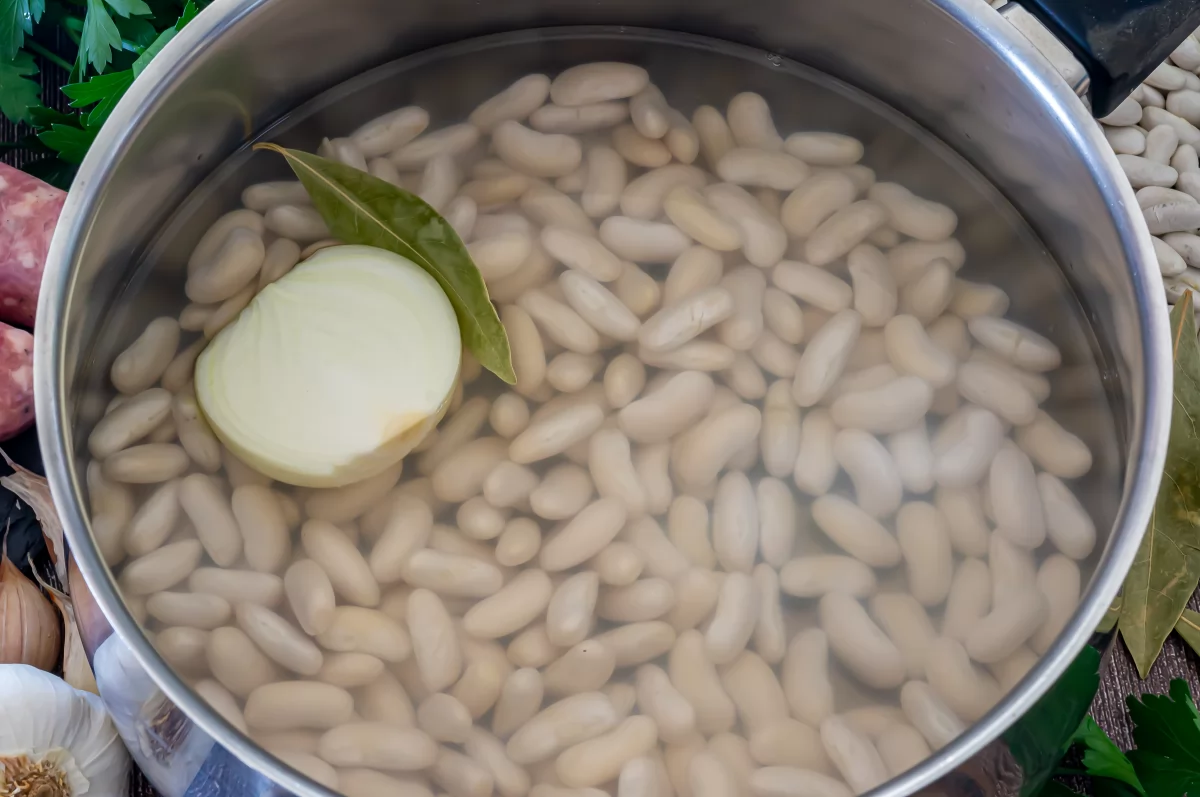 Butifarra con alubias (Botifarra amb mongetes) 3 Poner a cocer las alubias *