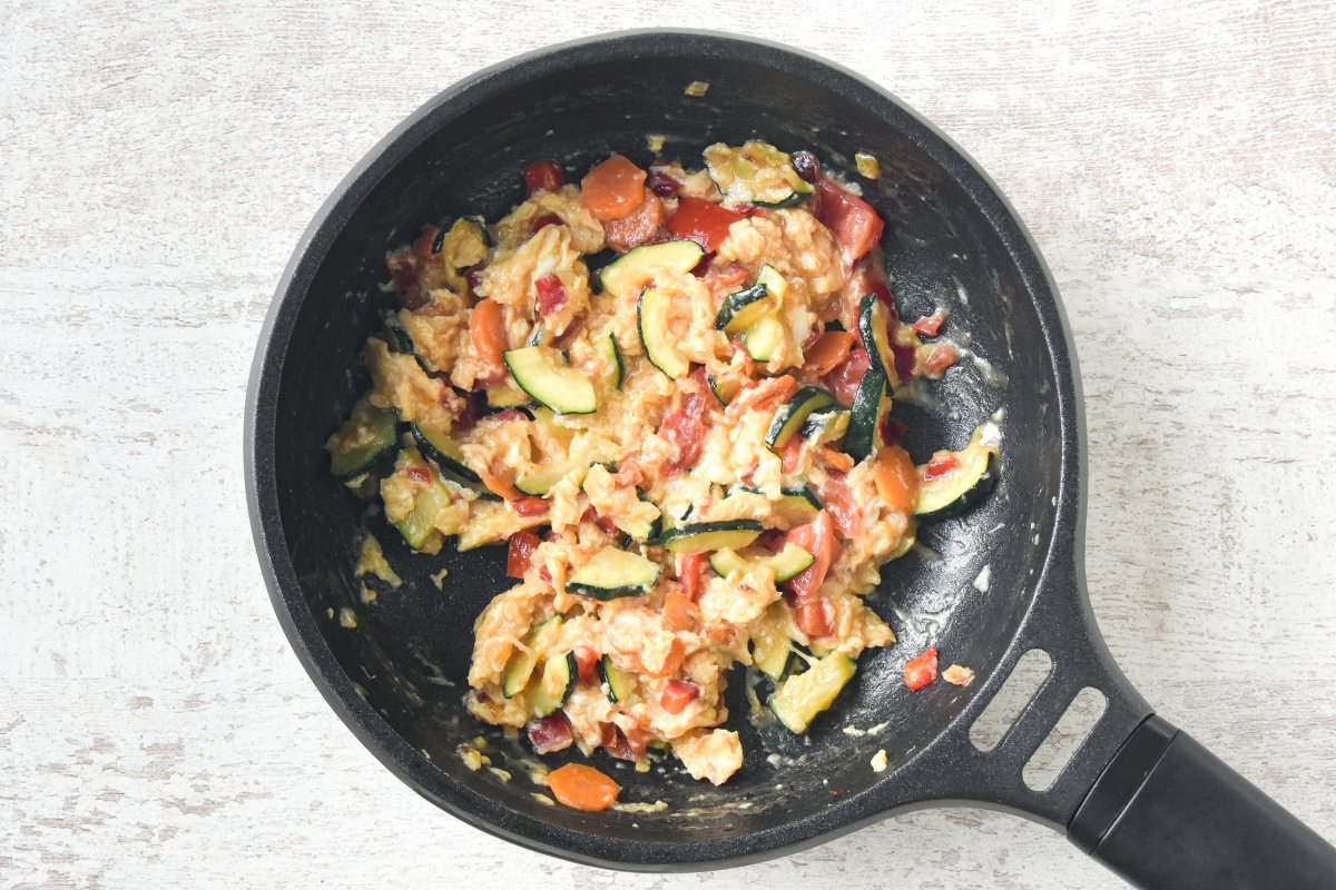 Preparamos el revuelto de verduras
