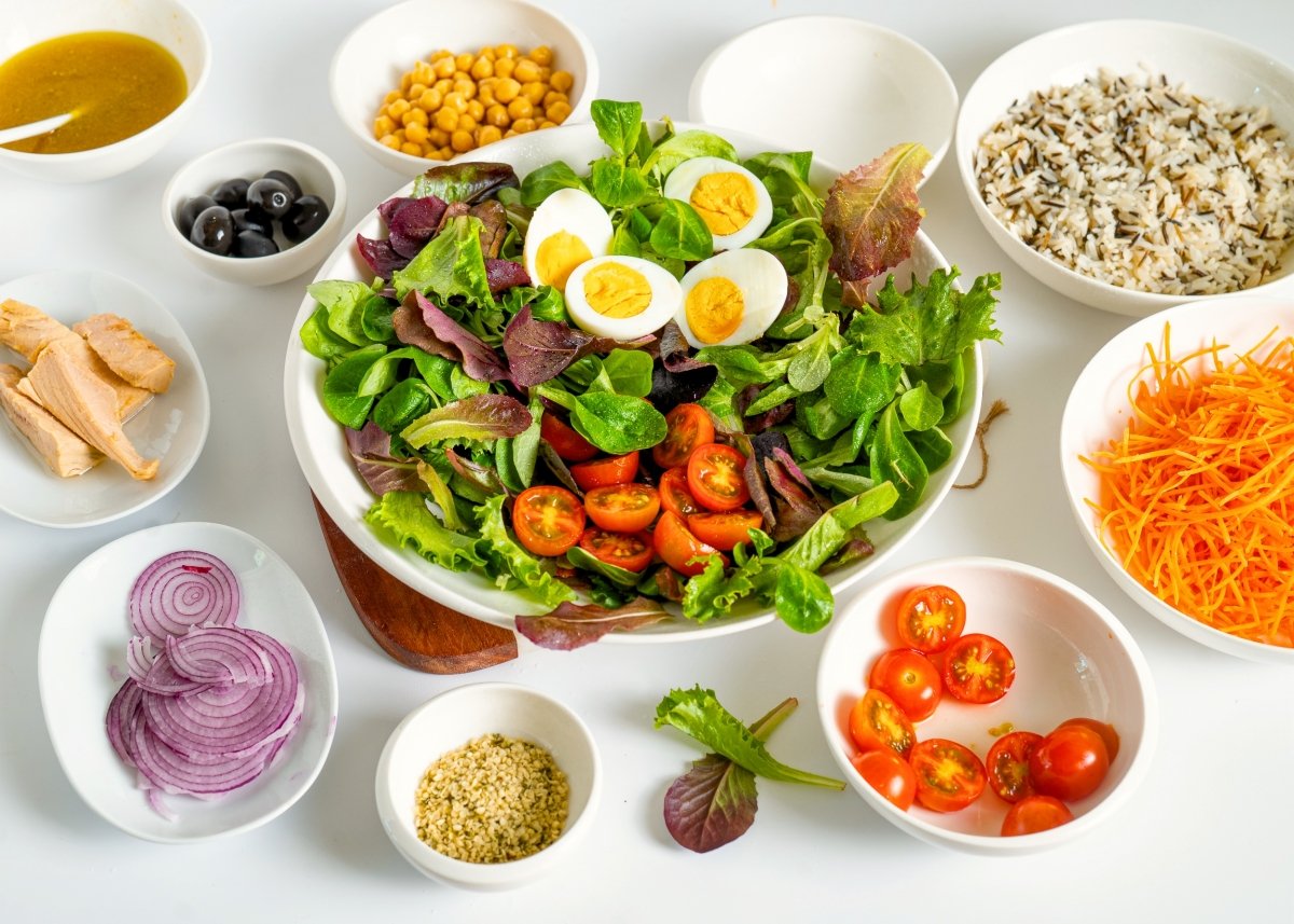 Preparando la ensalada completa