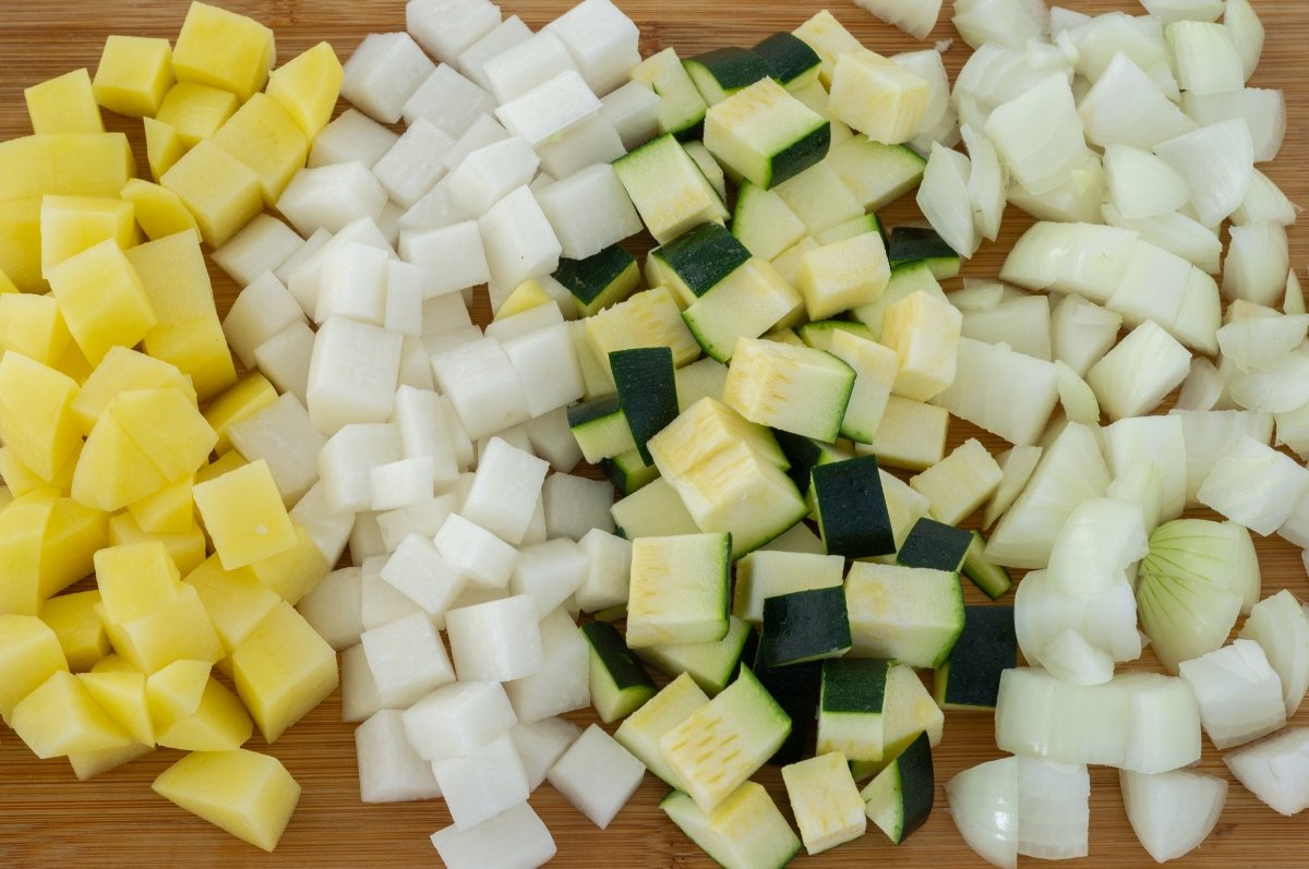 Preparar las verduras para los jajangmyeon