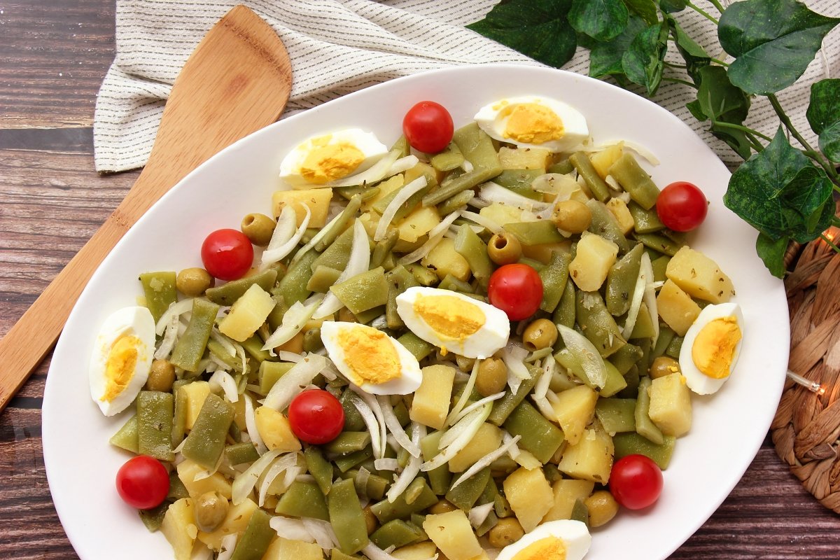 Ensalada de judía verde con aliño de mantequilla y ajo, Recetas, Gastronomía