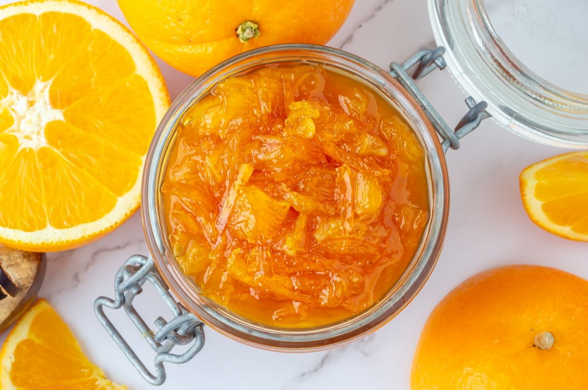 Presentación de la mermelada de naranja