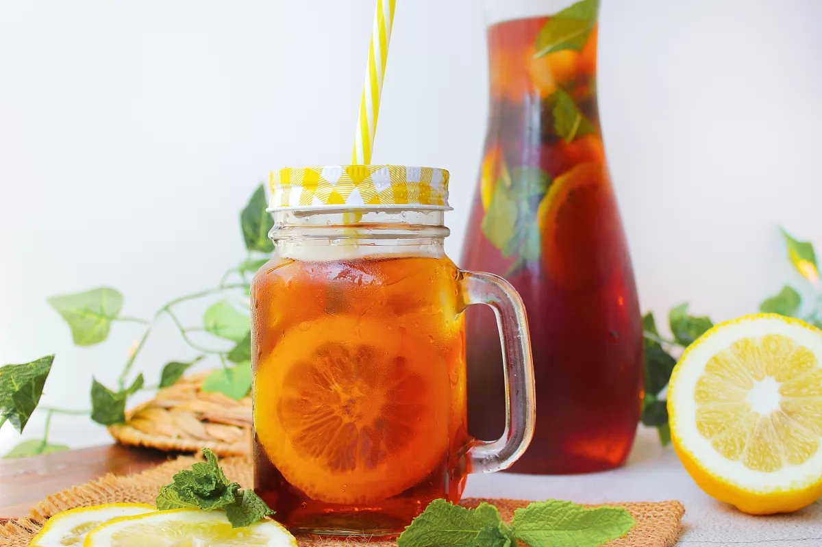 Presentación del té helado