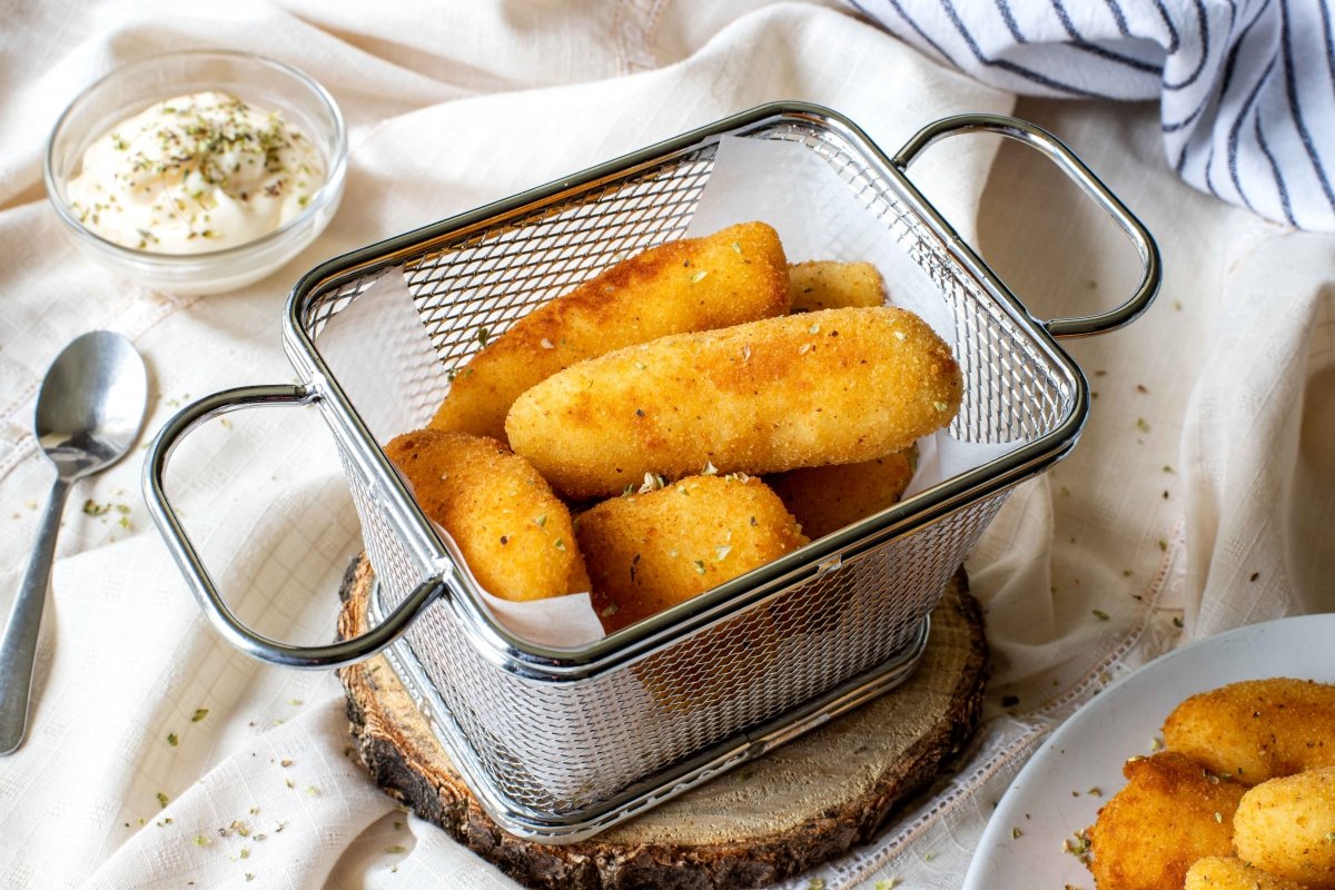 Presentación final de las croquetas de patata