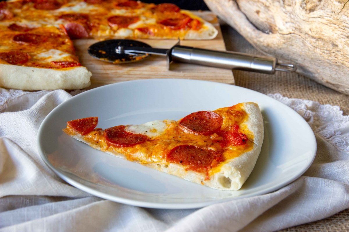 Presentación principal de la pizza pepperoni