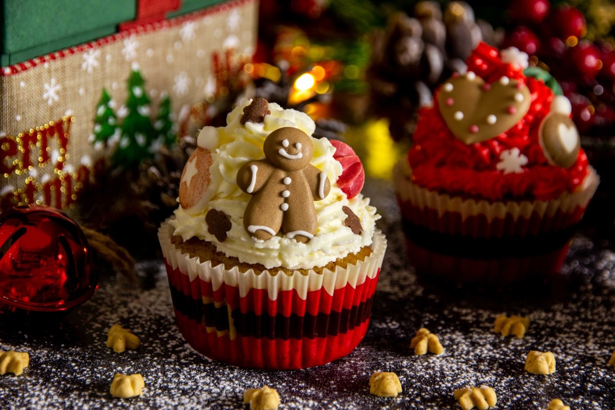 Presentación principal de los cupcakes navideños