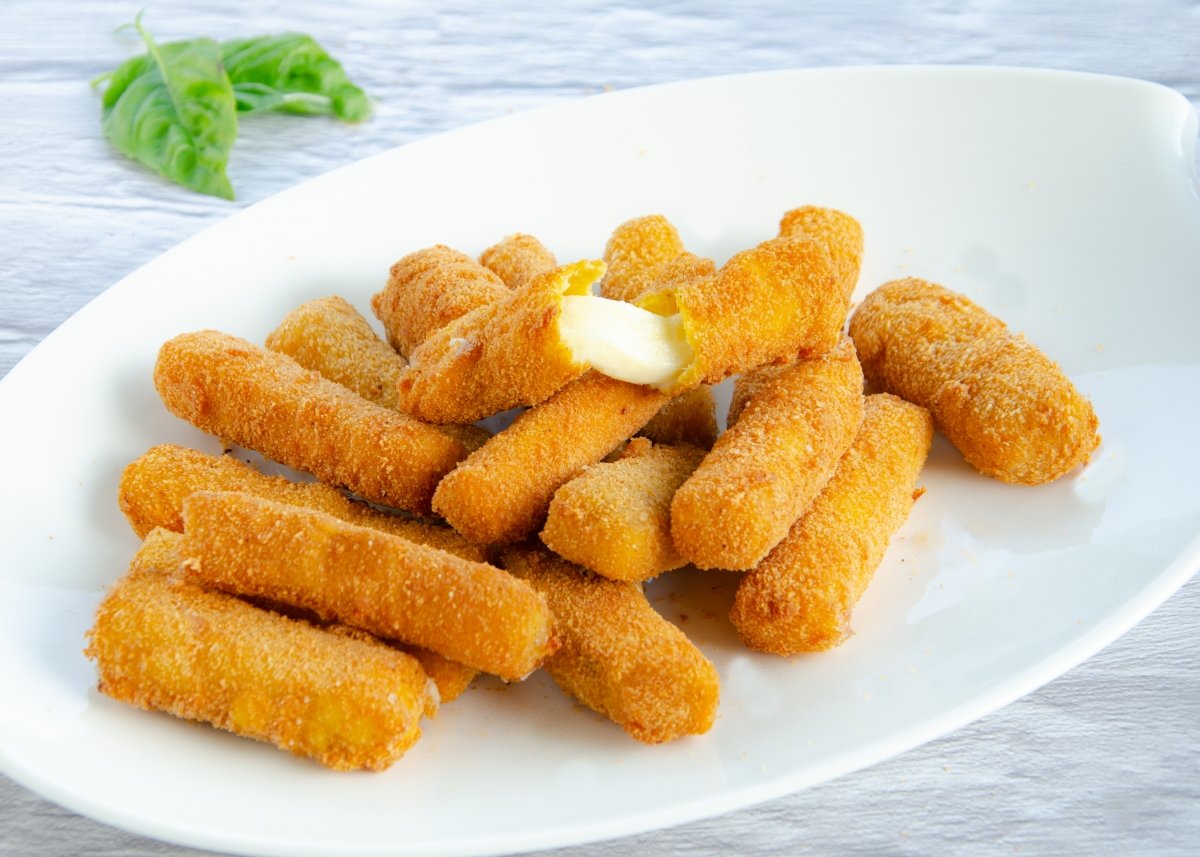 close-up of cheese fingers