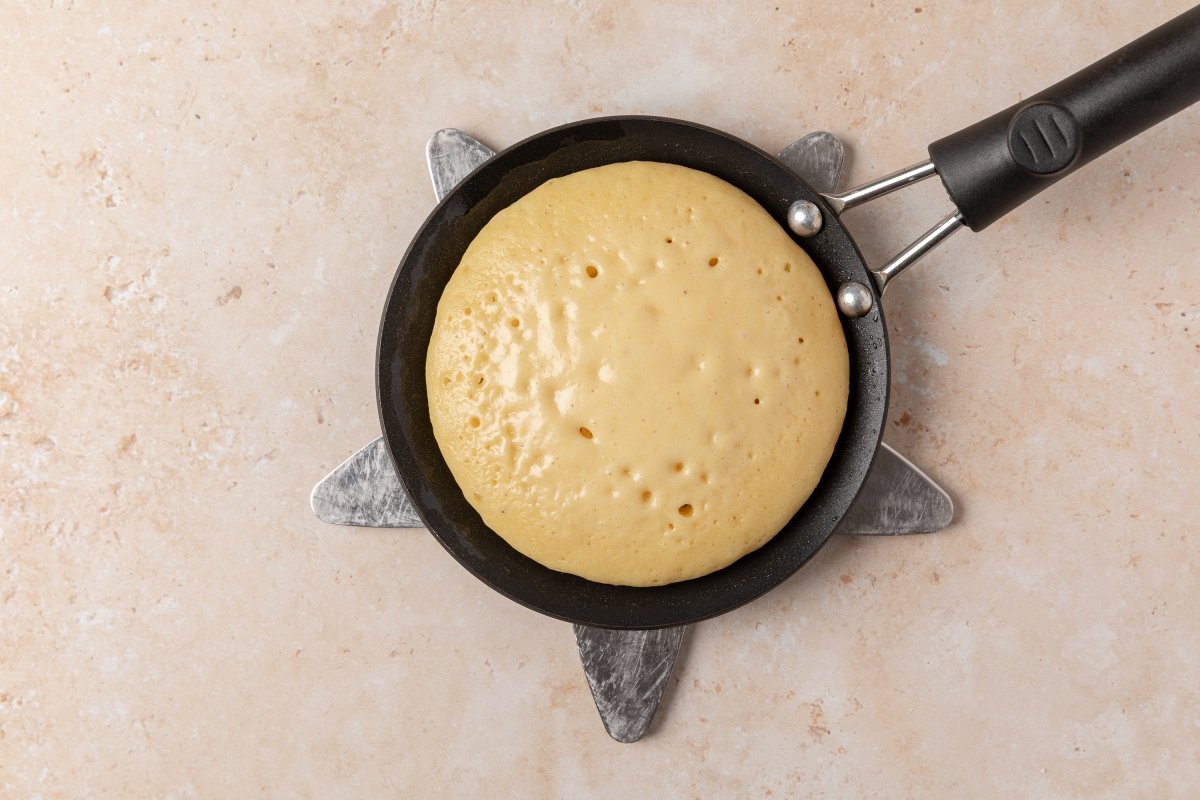 Primera cara de las tortitas americanas en Thermomix