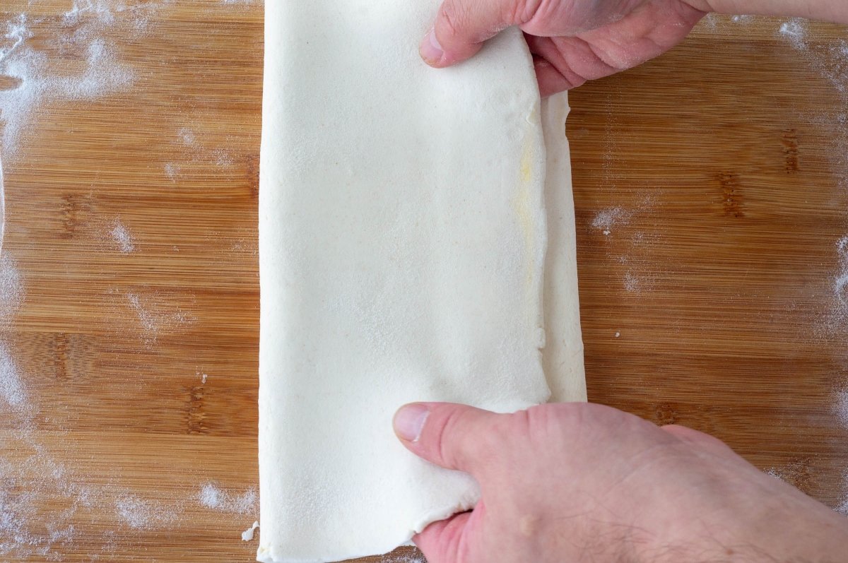 Primera vuelta del hojaldre sin gluten