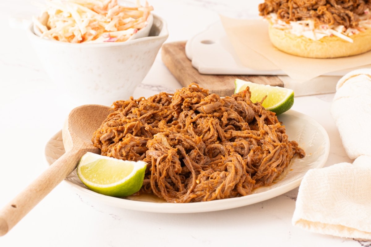 Pulled beef en el plato