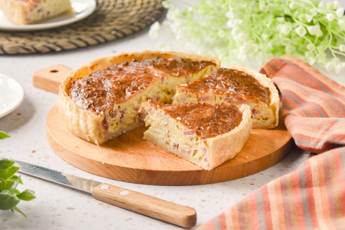 Quiche de bacon y queso