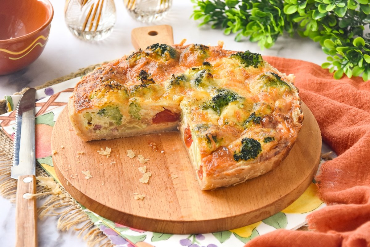 Quiche de brócoli casera