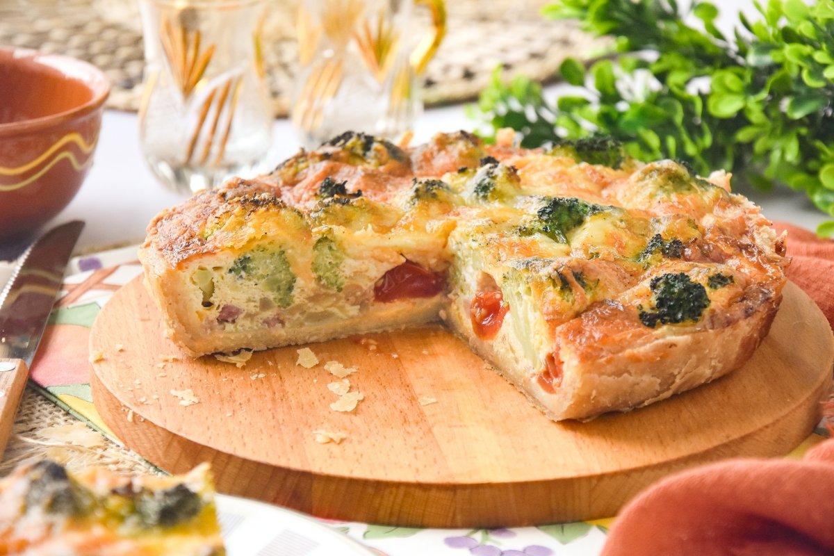 Quiche de brócoli lista para comer