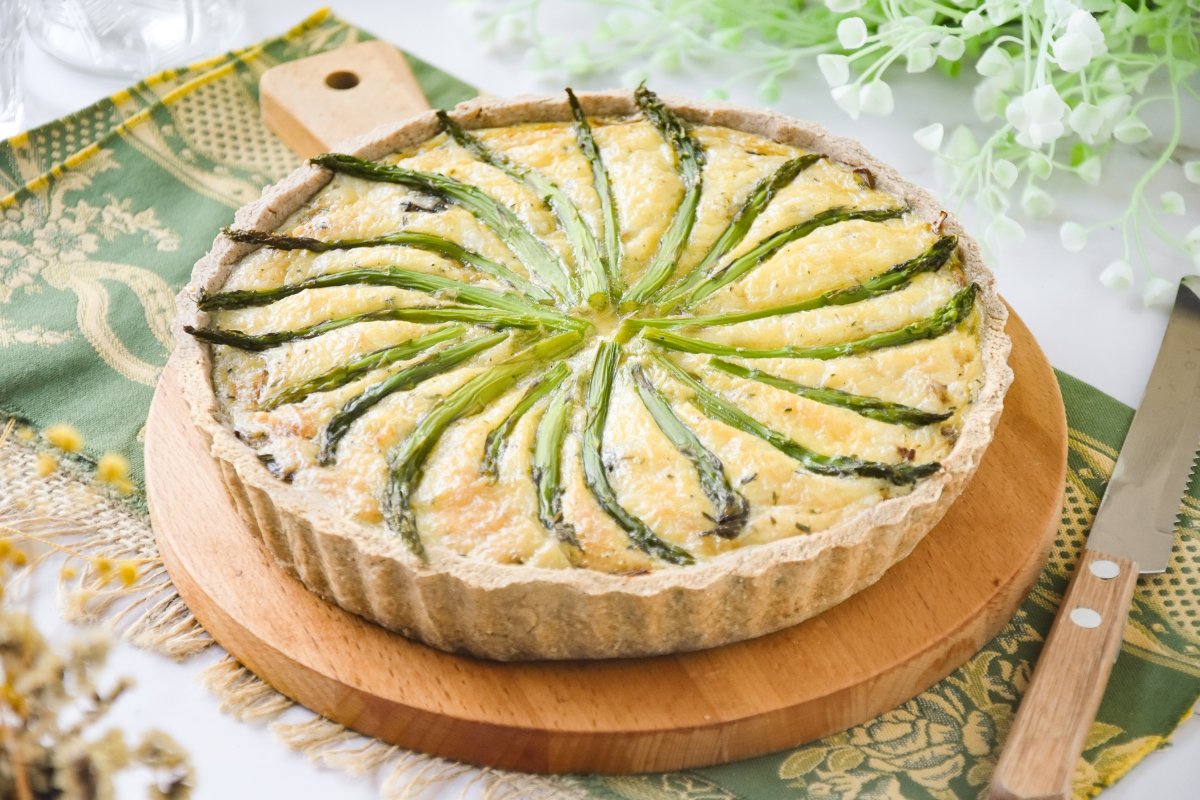 Quiche de espárragos trigueros lista para comer