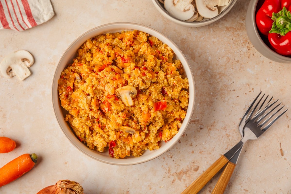 Quinoa con verduras en Thermomix preparada