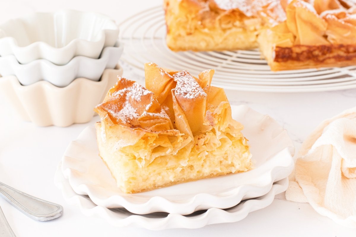 Ración de bougatsa griega