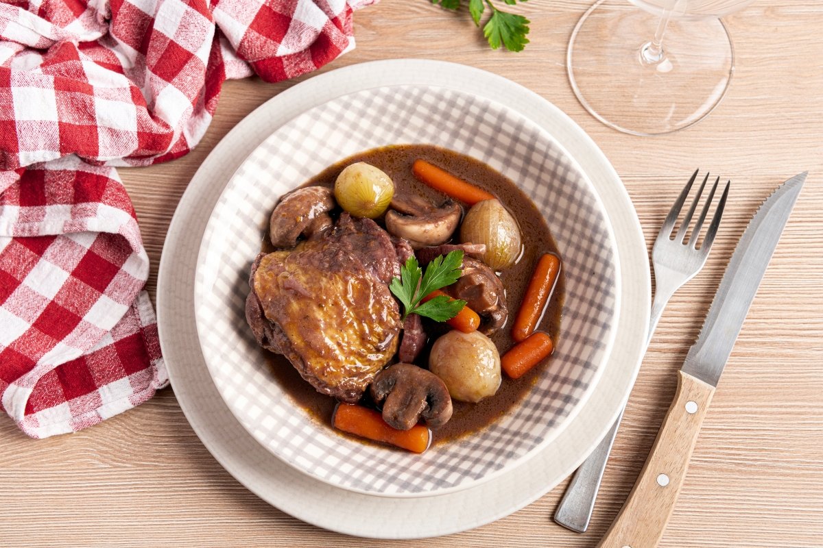 Ración de coq au vin