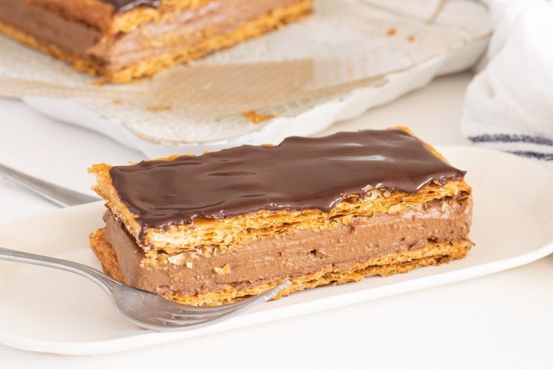 Milhojas de chocolate