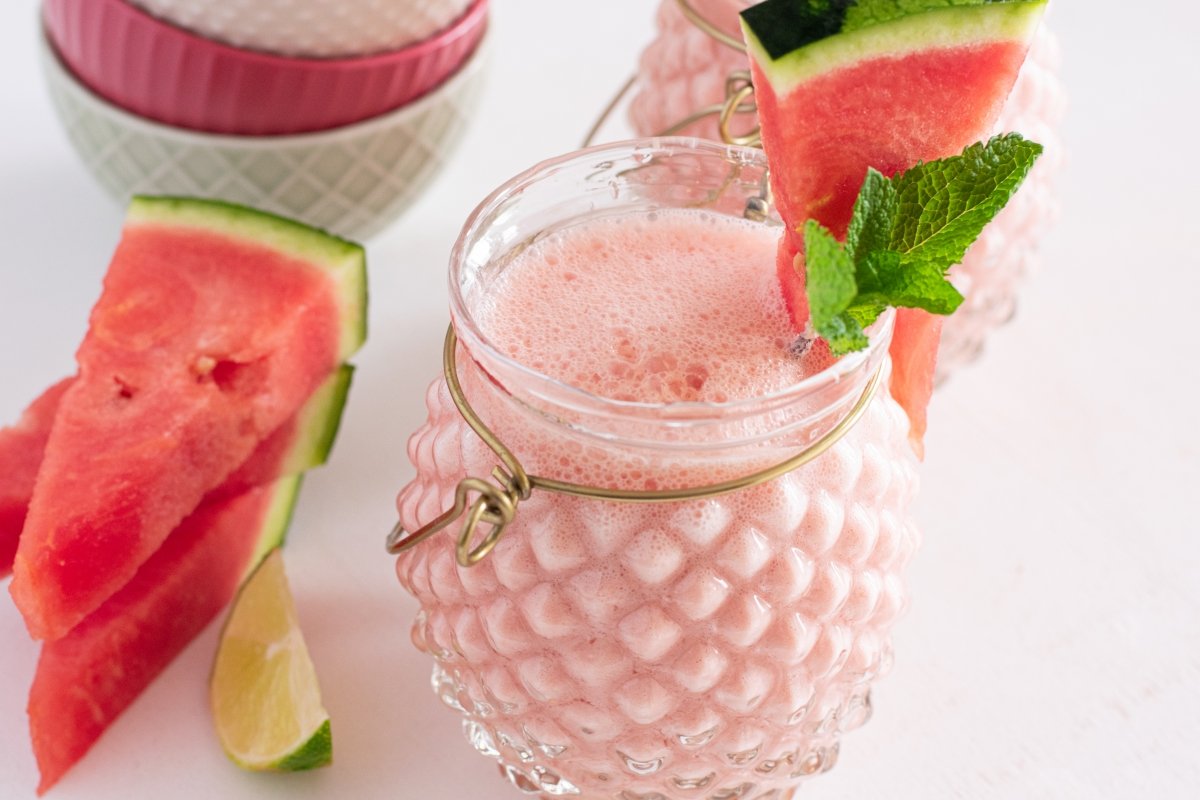 Watermelon smoothie serving