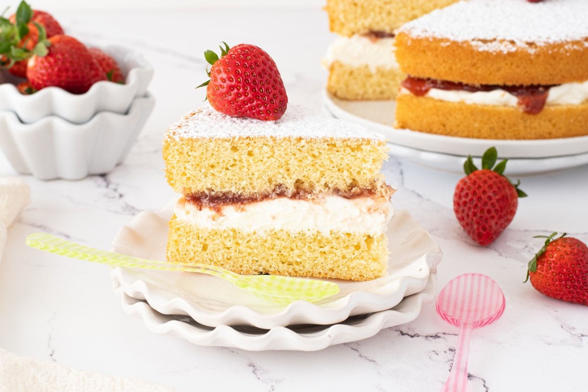 Ración del victoria sponge cake