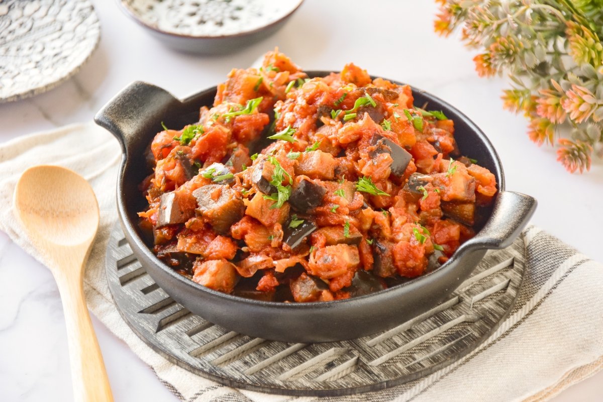 Ragú de berenjena listo para comer