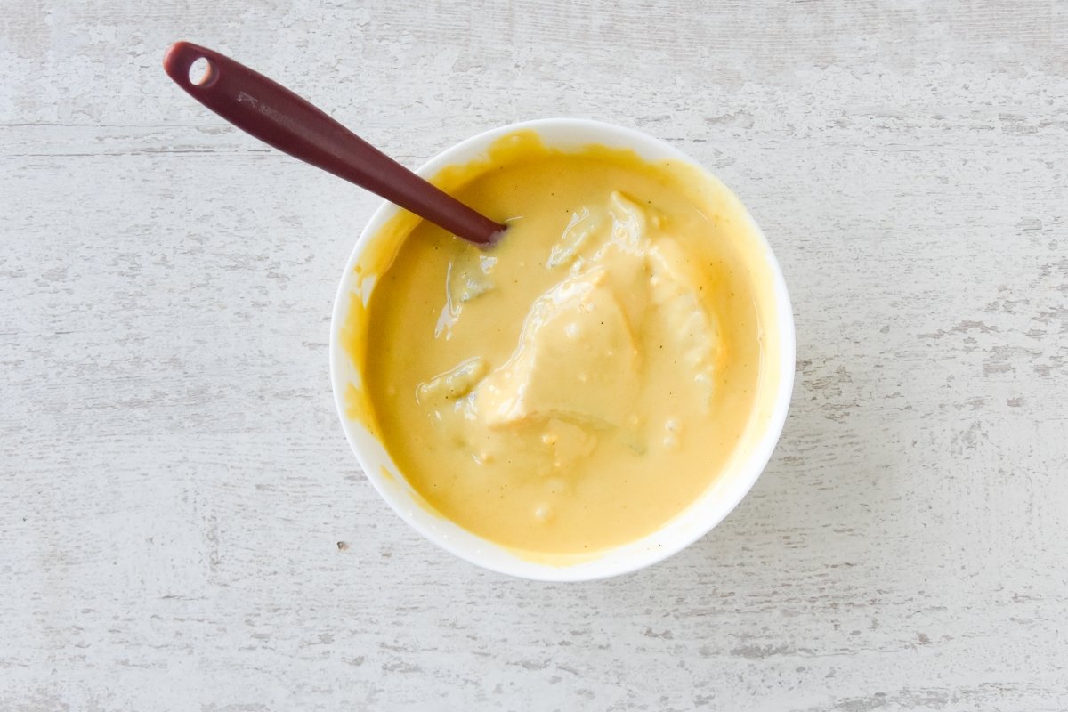 Rebozamos el bacalao cortado