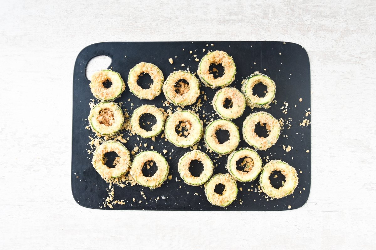 Rebozamos los aros de calabacín