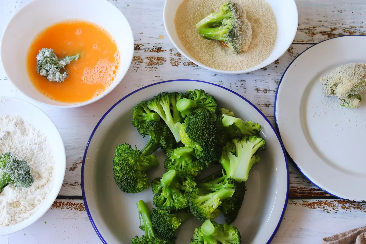 Rebozar brócoli rebozado