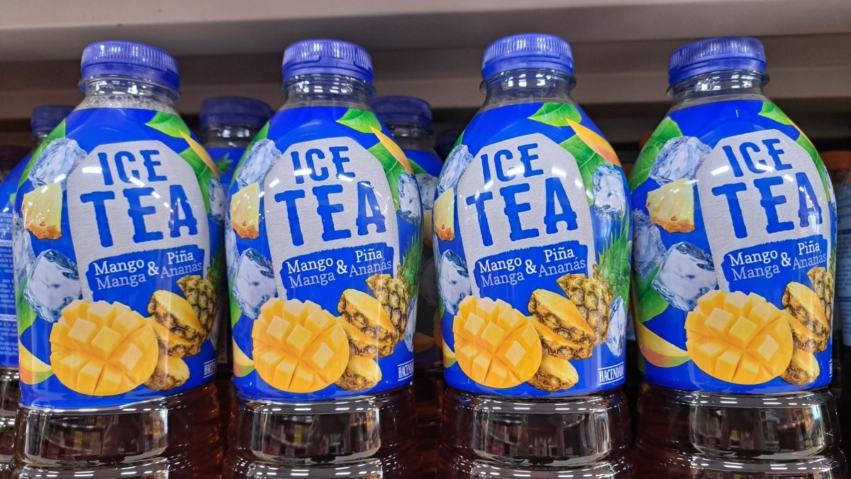 Refresco té sabor mango y piña Hacendado