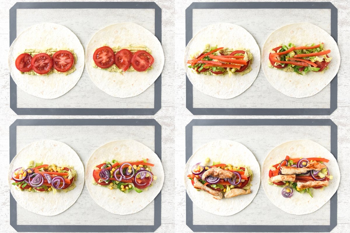 Rellenamos las tortillas de trigo para hacer los burritos