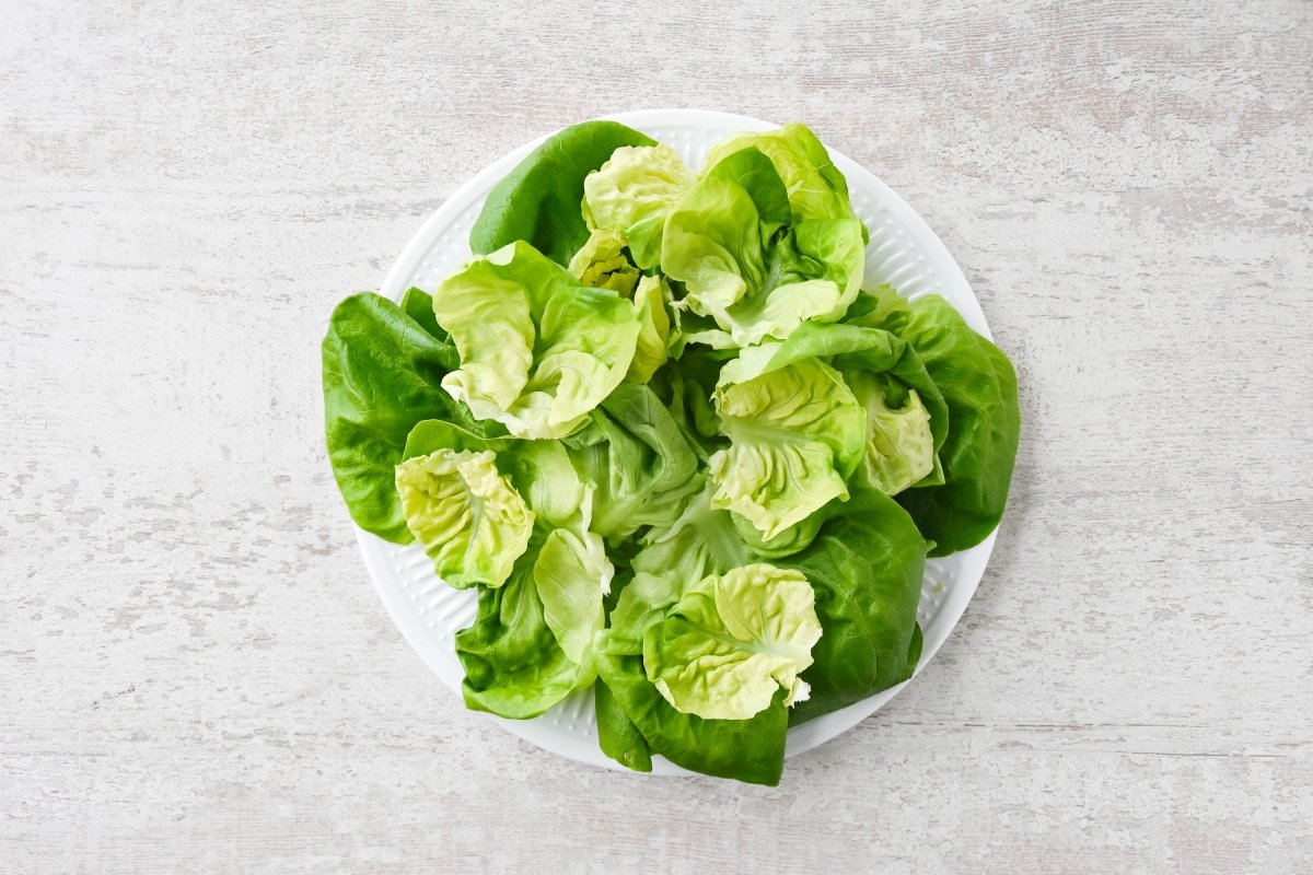 Repartimos la lechuga limpia en un plato