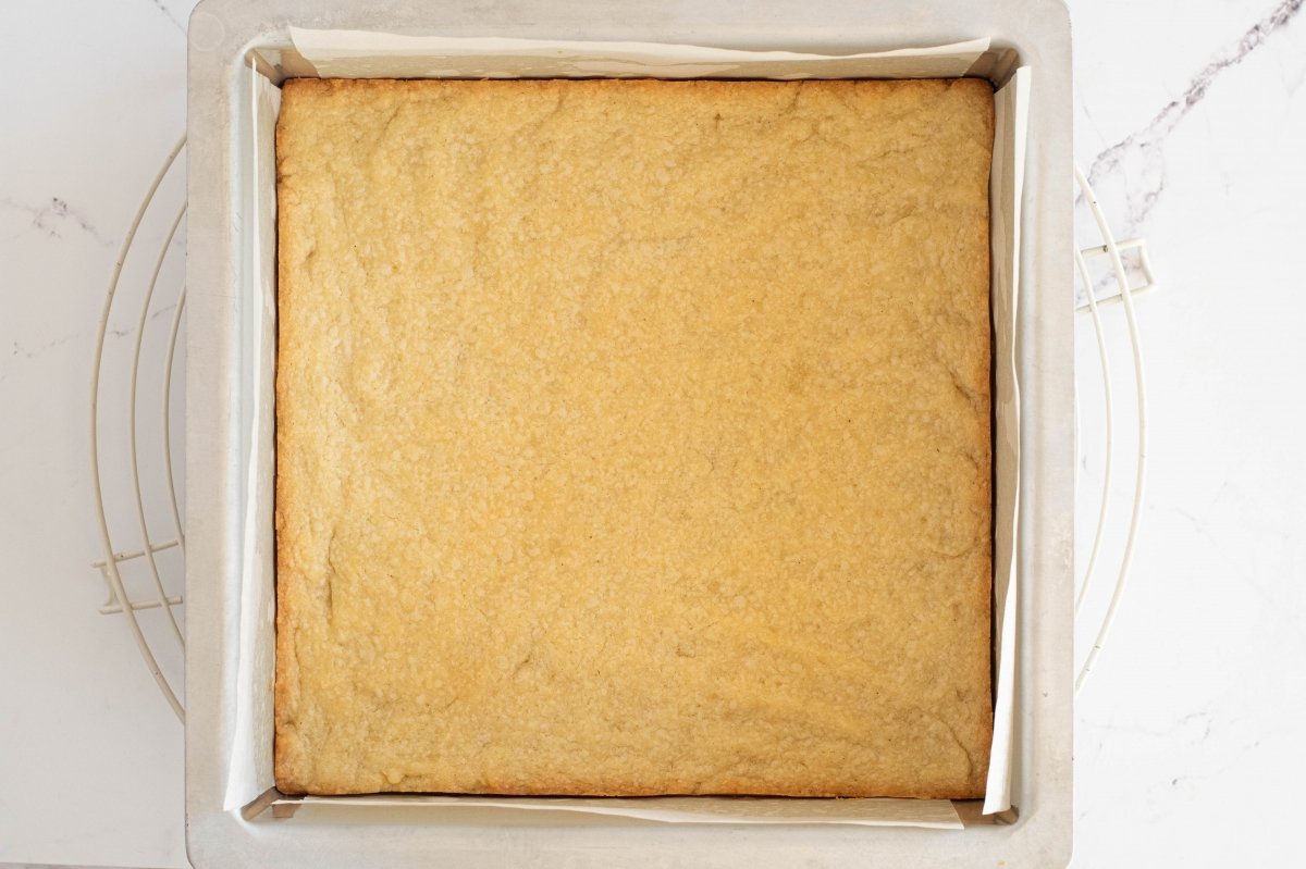 Retiramos del horno el caramel shortbread