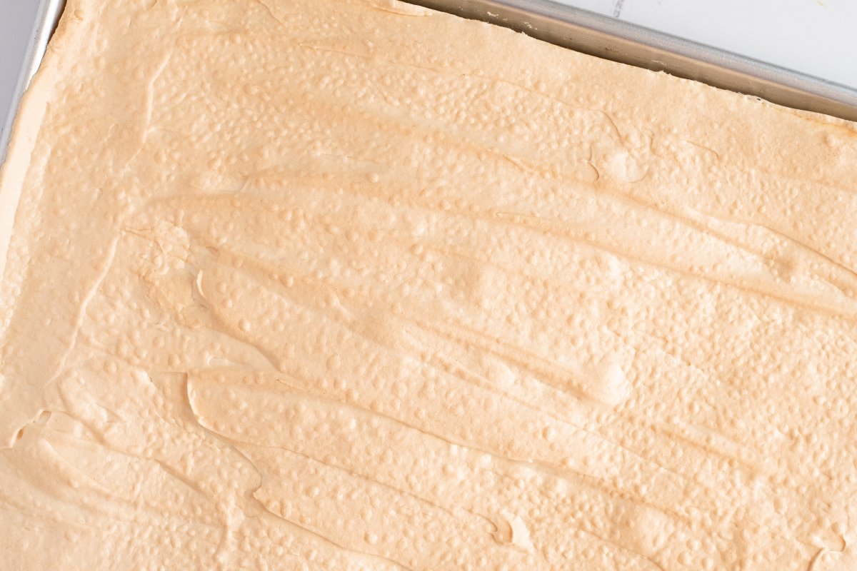 Retiramos del horno el merengue del brazo de Mercedes