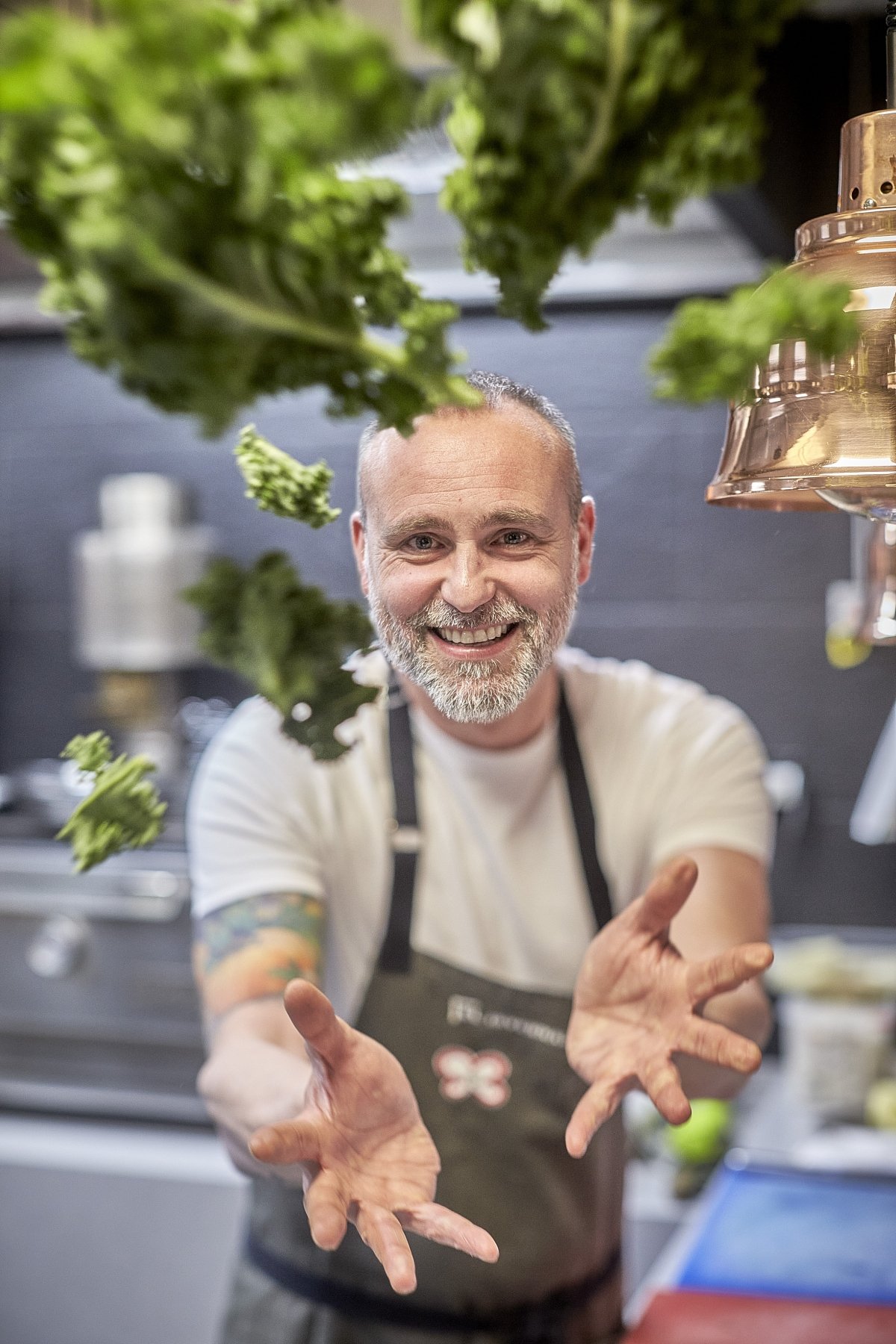 Retrato de Rodrigo de la Calle chef del restaurante El Invernadero