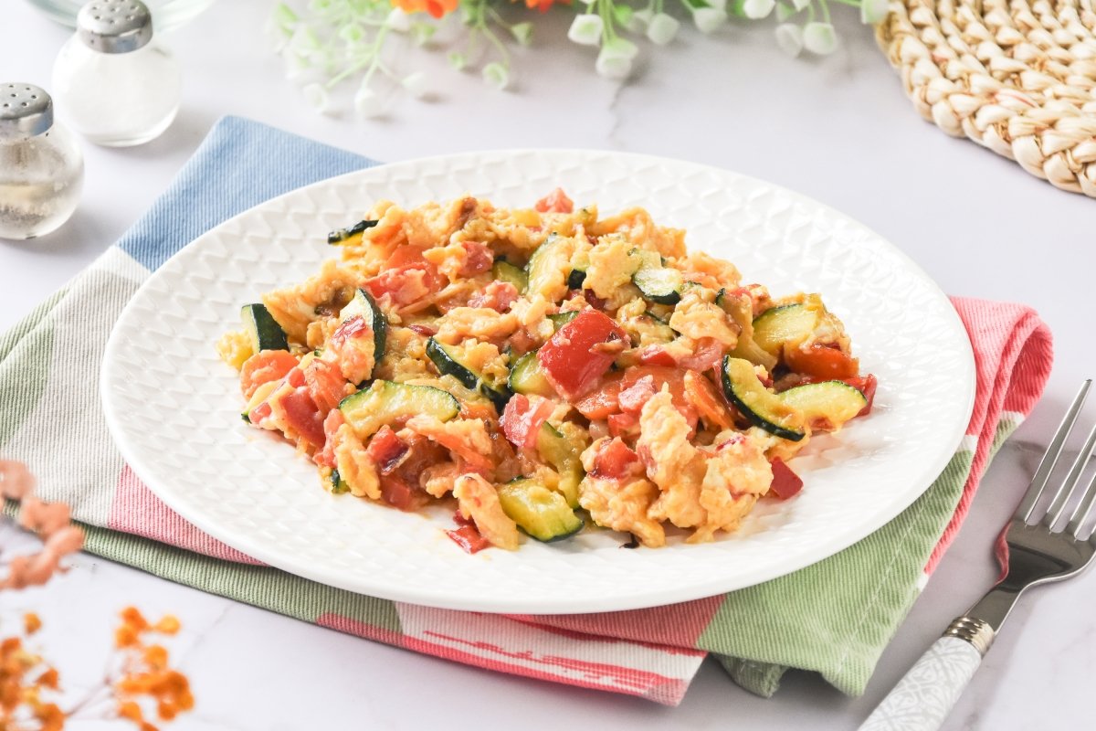Revuelto de verduras listo para comer