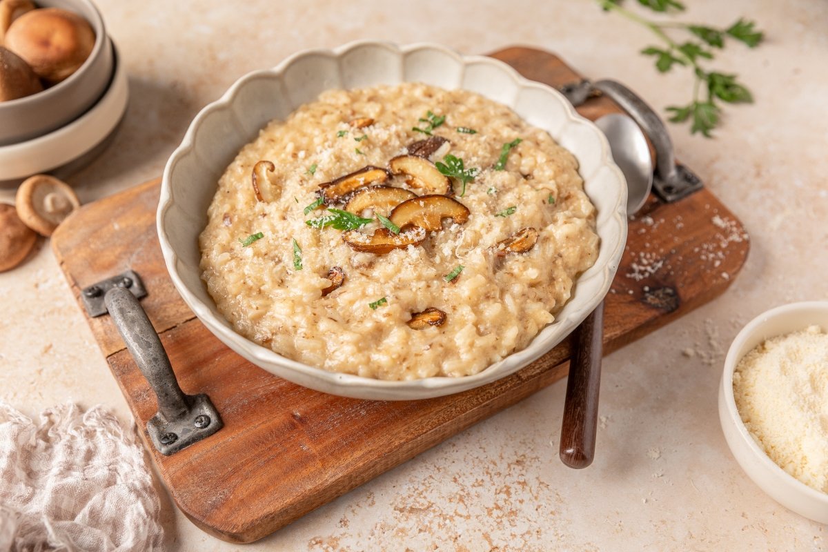 Risotto de setas en Thermomix servido