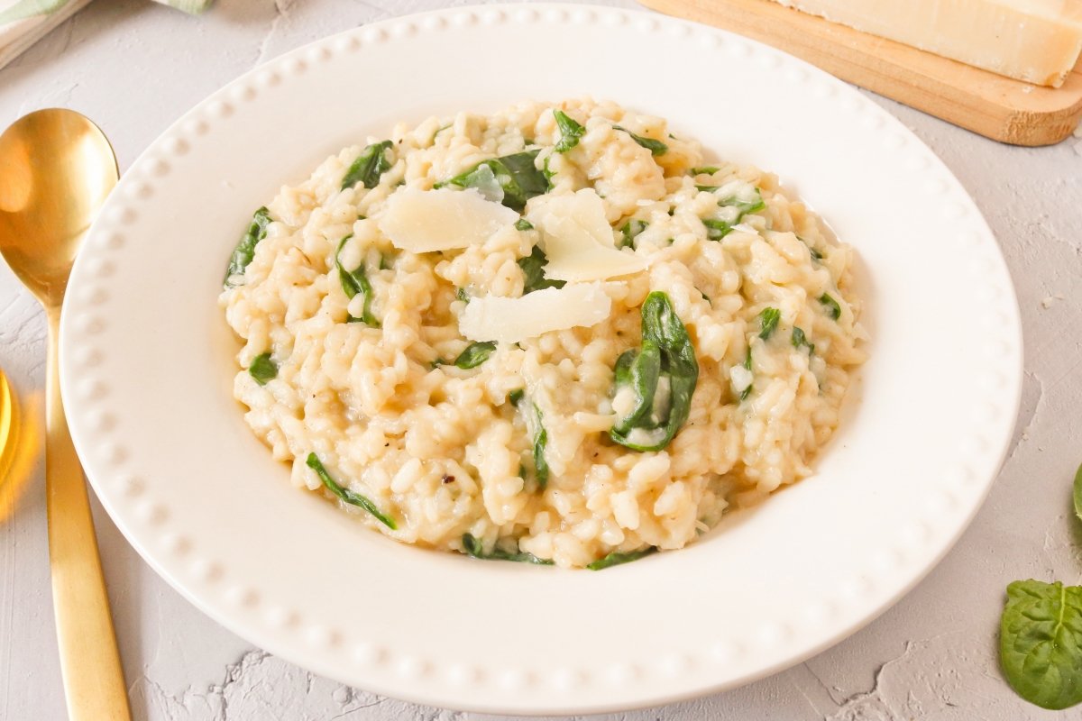 Risotto italiano de espinacas