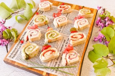 Rollitos de pan de molde