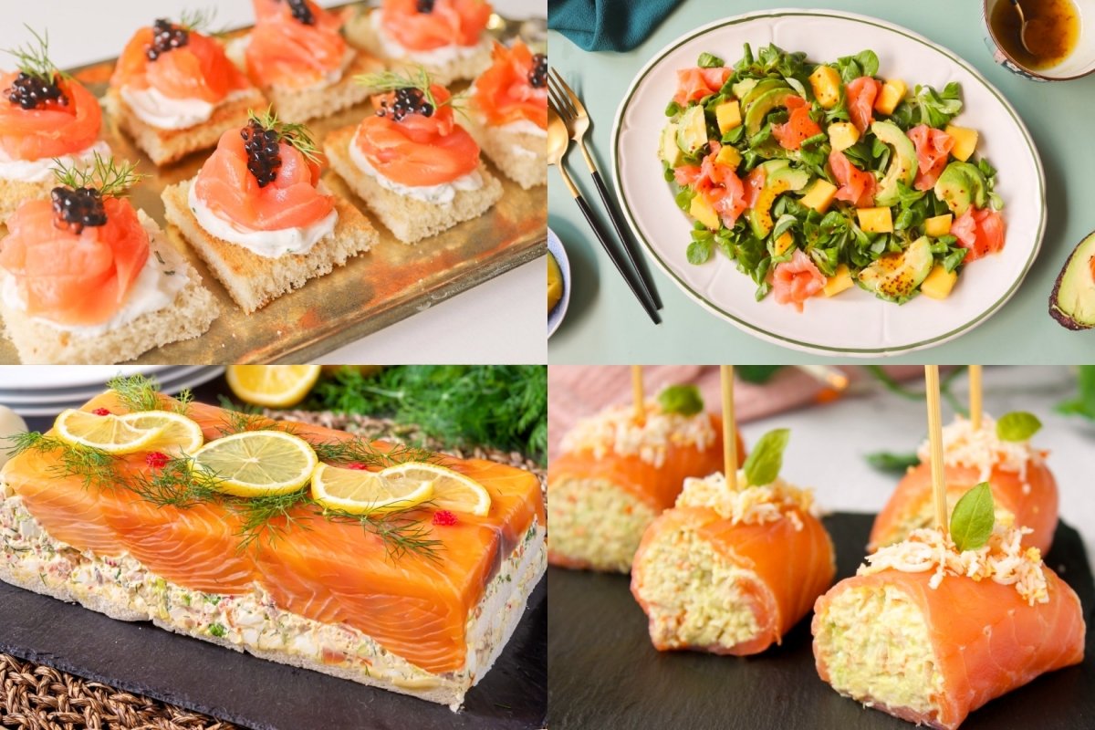 Receta con salmón ahumado